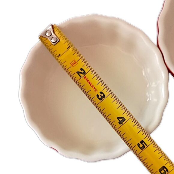 2 ROCQ‎ Parisian Patisserie Ramekins Quiche Tart Pie Baking Dish Set Ombre Red - Picture 2 of 16